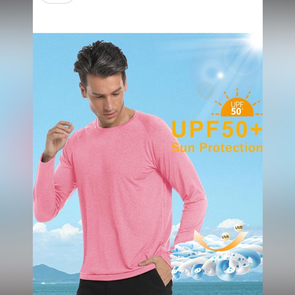 Men's Long Sleeve Shirt UPF 50+ NWT